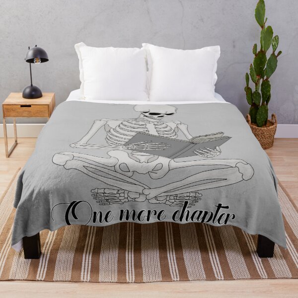 Item preview, Reading Skeleton (One More Chapter Greyscale Variant) designed and sold by Hexcellent Designs.