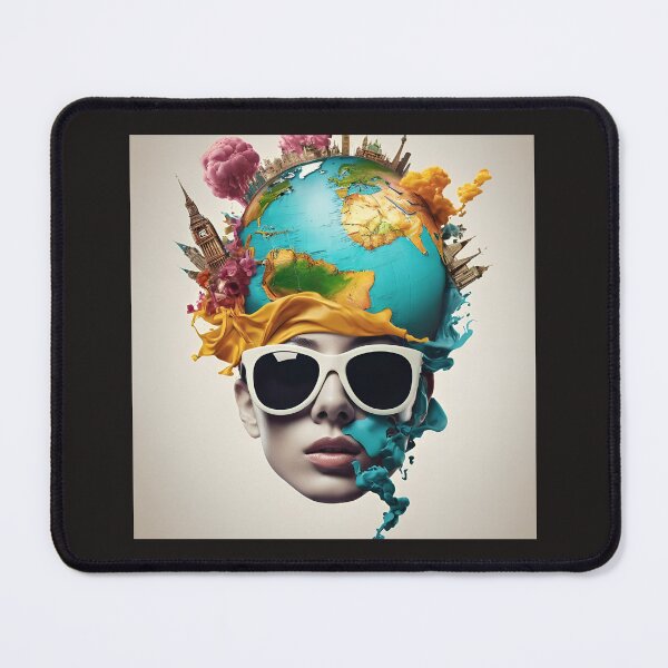 Item preview, Cultural Voyager: Vibrant Globe Head designed and sold by QuickPick Store.