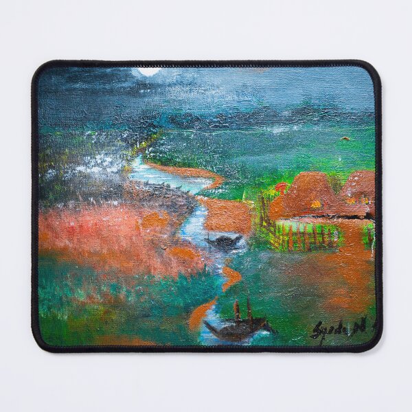 Item preview, Original Painting of Bangladeshi Countryside Village designed and sold by BanglaArtSyeda.