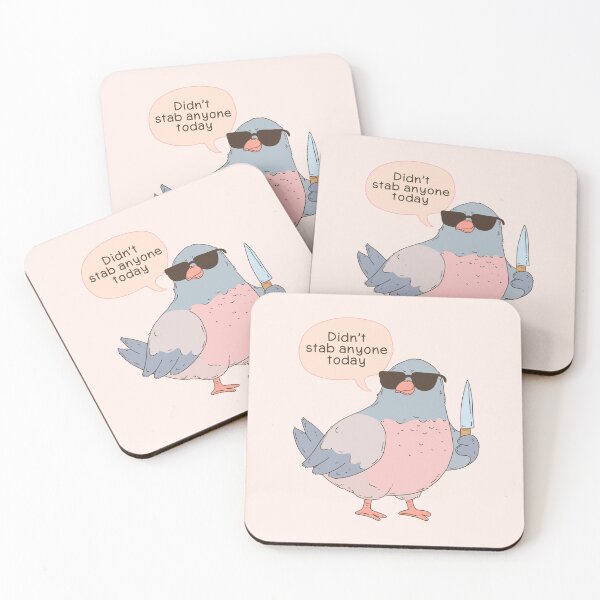 Item preview, Chaotic Pigeon With Knife – Didn’t Stab Anyone Today designed and sold by Jess.a.creates.