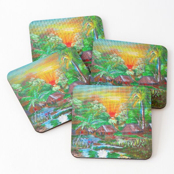 Item preview, Painting of Bangladeshi Countryside designed and sold by BanglaArtSyeda.