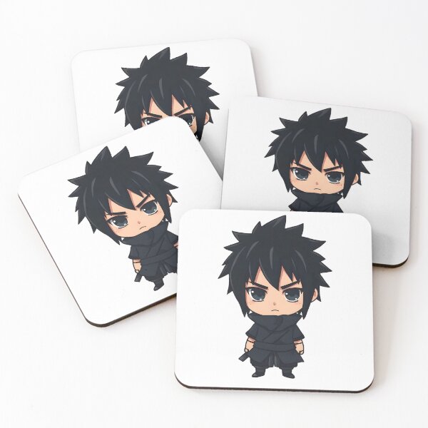 Item preview, Chibi Ninja Boy – Cool Dark Anime Warrior in Black Outfit designed and sold by Greemo03.