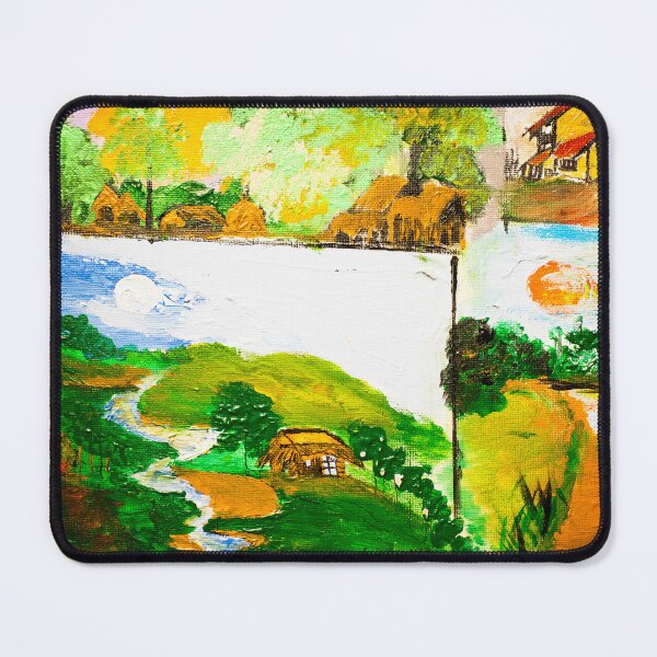 Item preview, Painting of Bangladeshi Countryside designed and sold by BanglaArtSyeda.