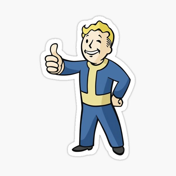 Vista previa del artículo con la obra «Vault Boy pulgares arriba», diseñado y vendido por NuclearWisdom.