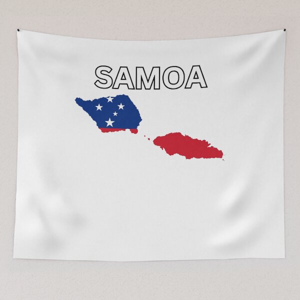 Item preview, Samoa flag map designed and sold by atomstartup.