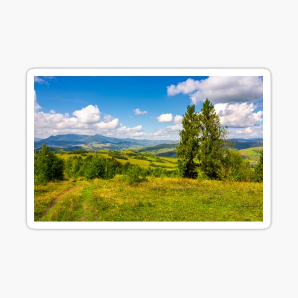 autumnal countryside of Carpathian mountains Sticker