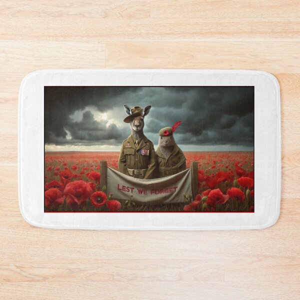 Item preview, Lest We Forget Kangaroo in Field of Poppies designed and sold by Traci Coxhead.