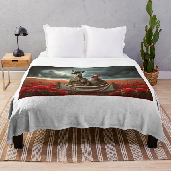 Item preview, Lest We Forget Kangaroo in Field of Poppies designed and sold by Traci Coxhead.