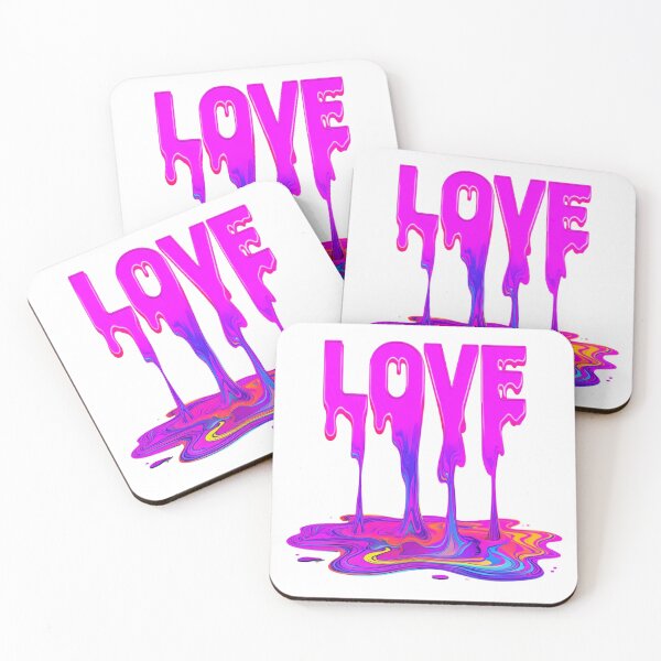 Item preview, The word "love" melts in bright colors designed and sold by AliKwStore.