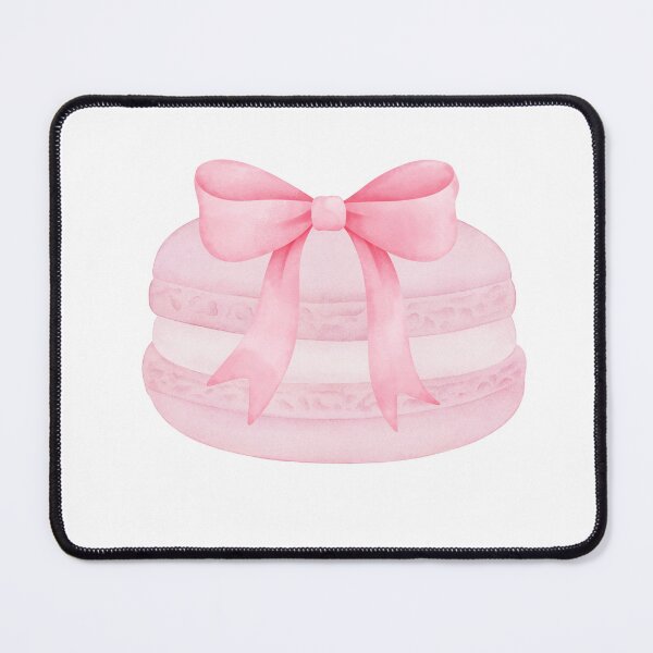 Item preview, Pink Macaron with Pink Bow – Coquette Parisian Dessert Watercolor Design designed and sold by DivinePassion.
