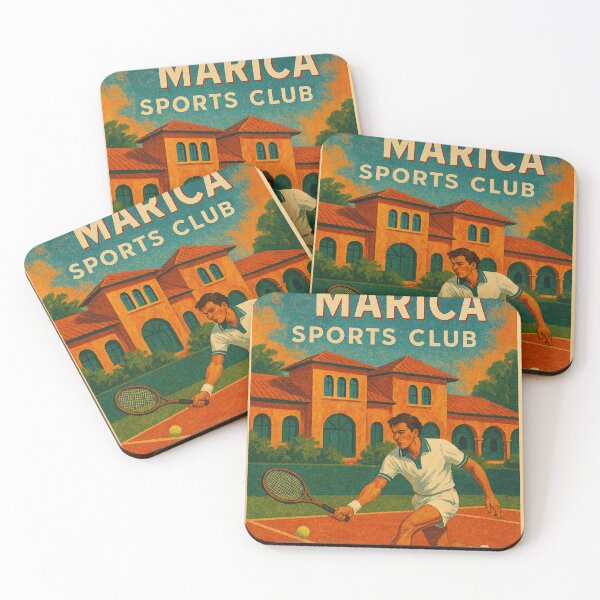 Item preview, Vintage Tennis Action at Năstase & Marica Sports Club designed and sold by Places On Earth.
