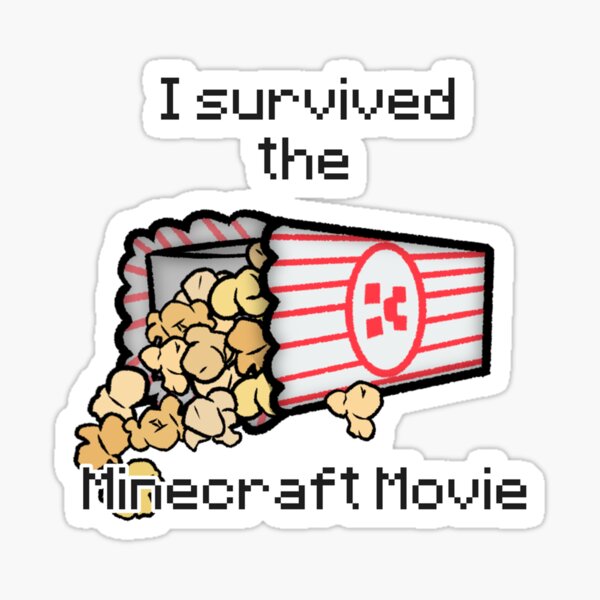 Vista previa del artículo con la obra «Sobreviví a la película de Minecraft», diseñado y vendido por VariousLizards.