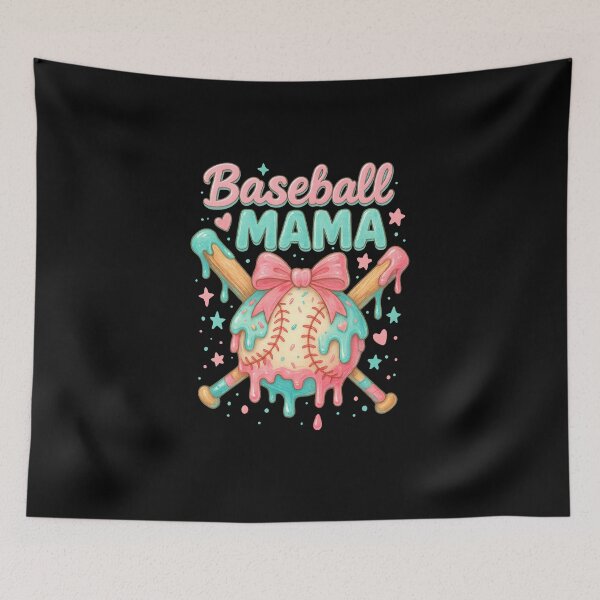 Item preview, Baseball Mama Shirt Dripping Paint Pastel Softball Mom designed and sold by facegm.