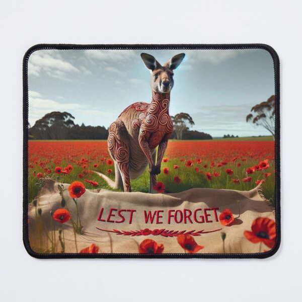 Item preview, Kangaroo in field of Red Poppies designed and sold by Traci Coxhead.