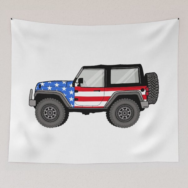 Item preview, Soft Top USA Patriotic 4x4 - Left designed and sold by BlueSkyTheory.
