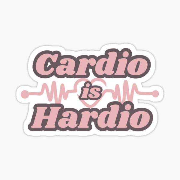 Item preview, Cardio Is Hardio Fitness Slogan - Pink designed and sold by DBMoonshine.