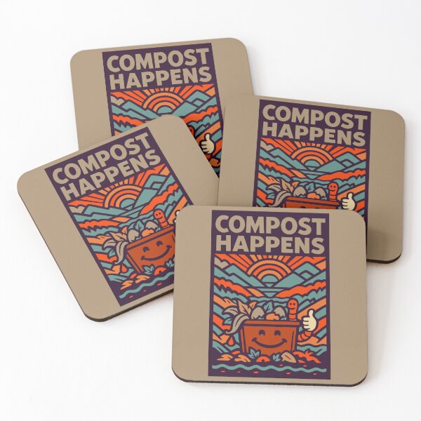 Item preview, Compost Happens Shirt – Funny Garden Eco Poster designed and sold by Cheeky Companions.