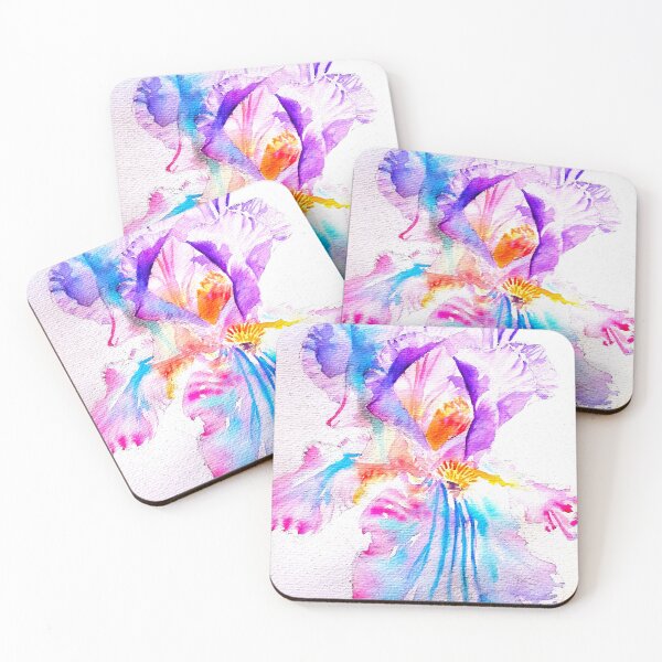 Item preview, Iris Watercolor Flower Painting - Ethereal Purple  designed and sold by Sarah  Rajkotwala.