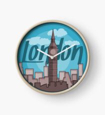 London Skyline Sticker Clock
