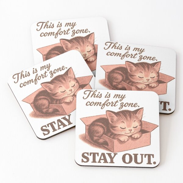 Item preview, This is my comfort zone STAY OUT - Cat Retro Ad designed and sold by QuirkBeasts.
