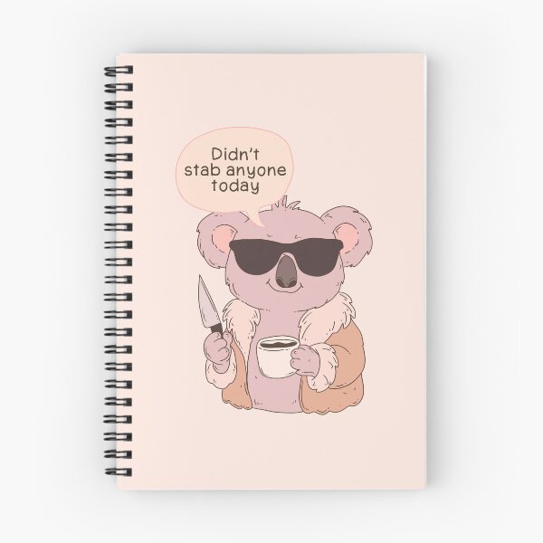 Item preview, Koala With Knife and Coffee – Didn’t Stab Anyone Today designed and sold by Jess.a.creates.