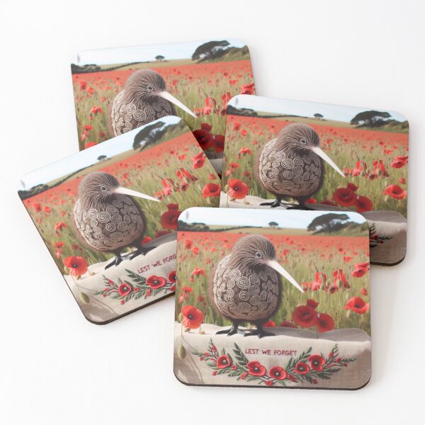 Item preview, Kiwi in field of Red Poppies designed and sold by Traci Coxhead.