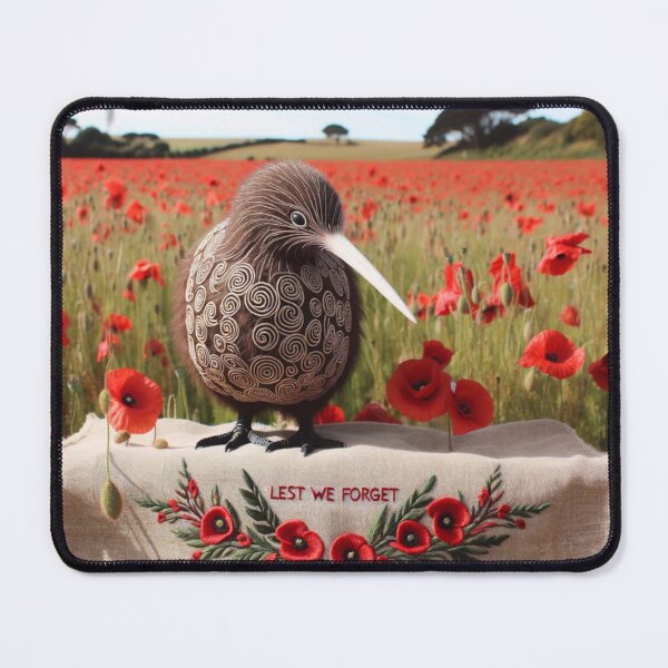 Item preview, Kiwi in field of Red Poppies designed and sold by Traci Coxhead.