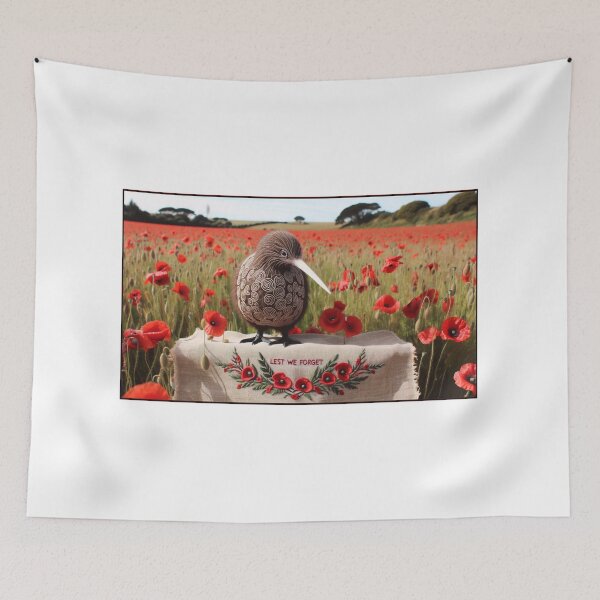 Item preview, Kiwi in field of Red Poppies designed and sold by Traci Coxhead.