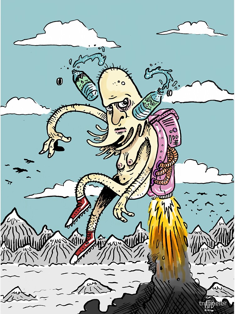 "Water Bottle Jetpack" Sticker for Sale by tntbeeler Redbubble