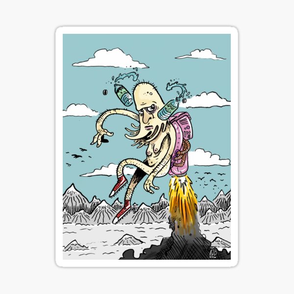 "Water Bottle Jetpack" Sticker for Sale by tntbeeler Redbubble