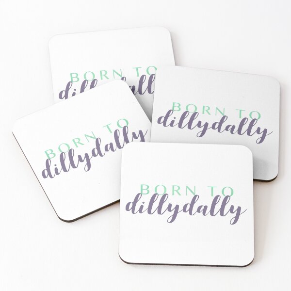 Item preview, Born to Dilly Dally Purple Teal Cute designed and sold by Stickers by @molllyclare.