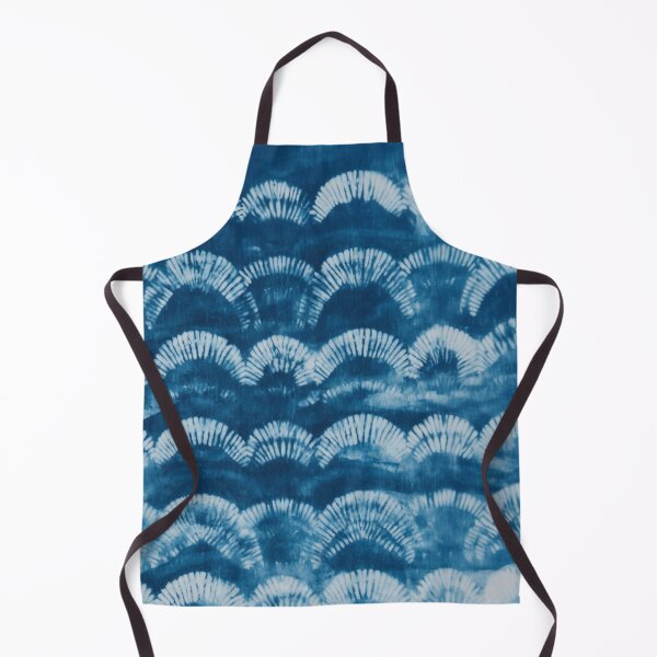 Artikelvorschau, Indigo Shibori Tie Dye Fächermuster – Blau und Weiß Japanisch Boho, Zen entworfen und verkauft von trajeado14.