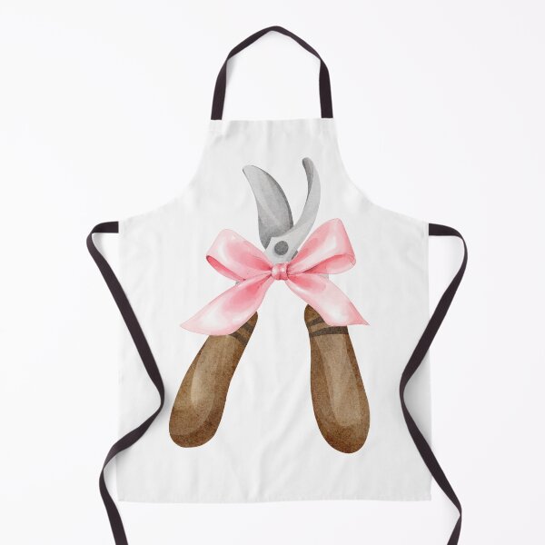 Item preview, Pruning Shears with Pink Bow – Coquette Cottagecore Garden Tool Watercolor Art designed and sold by DivinePassion.