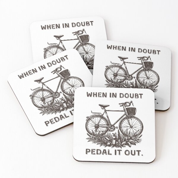 Item preview, Cycling Monument, when in doubt pedal it out, funny vintage cycling lovers gift designed and sold by PRINYOS.