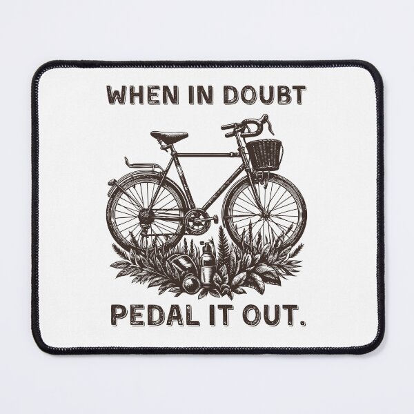 Item preview, Cycling Monument, when in doubt pedal it out, funny vintage cycling lovers gift designed and sold by PRINYOS.