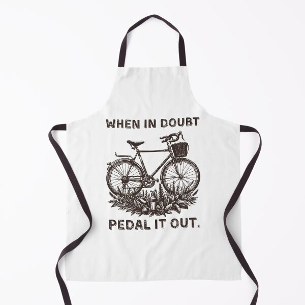 Item preview, Cycling Monument, when in doubt pedal it out, funny vintage cycling lovers gift designed and sold by PRINYOS.