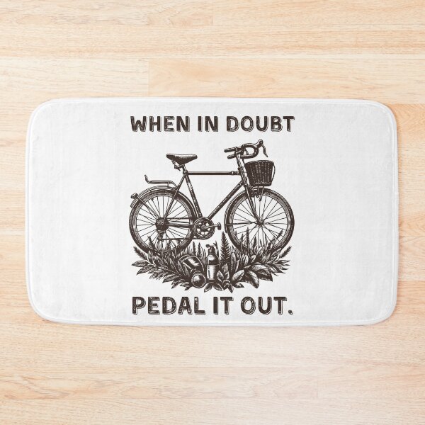 Item preview, Cycling Monument, when in doubt pedal it out, funny vintage cycling lovers gift designed and sold by PRINYOS.