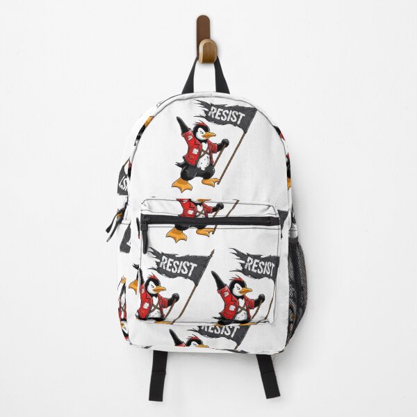 Item preview, Resist Penguin Rebellious Bird with Flag and Styled Jacket designed and sold by ArtDesignTp.