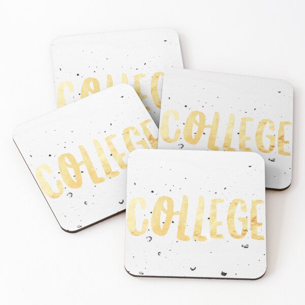 Item preview, College Gold Script  designed and sold by Stickers by @molllyclare.