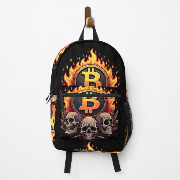 Item preview, Glitch Bitcoin Skull – Glitched Out Crypto Streetwear designed and sold by RadDeck.