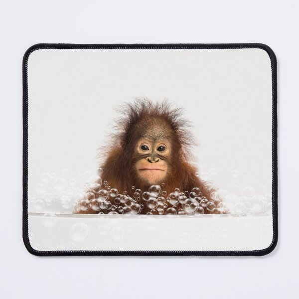 Item preview, Baby Monkey in Bathtub Neutral Print, Monkey Bathing, Animals in Bathtub Art by Synplus designed and sold by synplus.