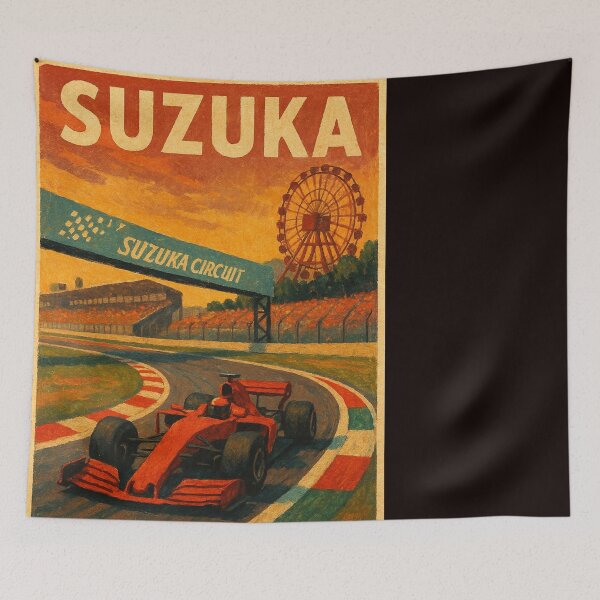 Item preview, Suzuka Circuit with Formula Race Car and Ferris Wheel designed and sold by Places On Earth.