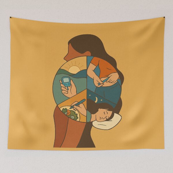Item preview, Diabetes Self-Care Routine Illustration designed and sold by Lacritsa .
