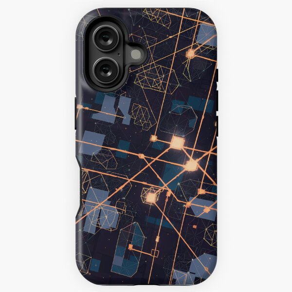 Item preview, Futuristic Digital Grid with Geometric Network Art Gift designed and sold by StephanyLangEva.