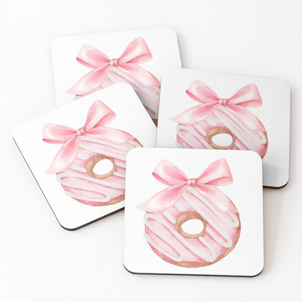 Item preview, Pink Drizzle Donut with Bow – Coquette Dessert Watercolor Aesthetic designed and sold by DivinePassion.