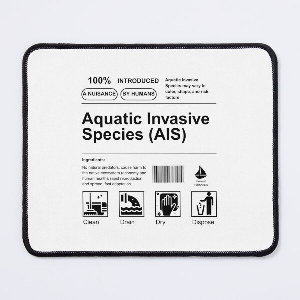 Item preview, Aquatic Invasive Species Label designed and sold by koronislake.