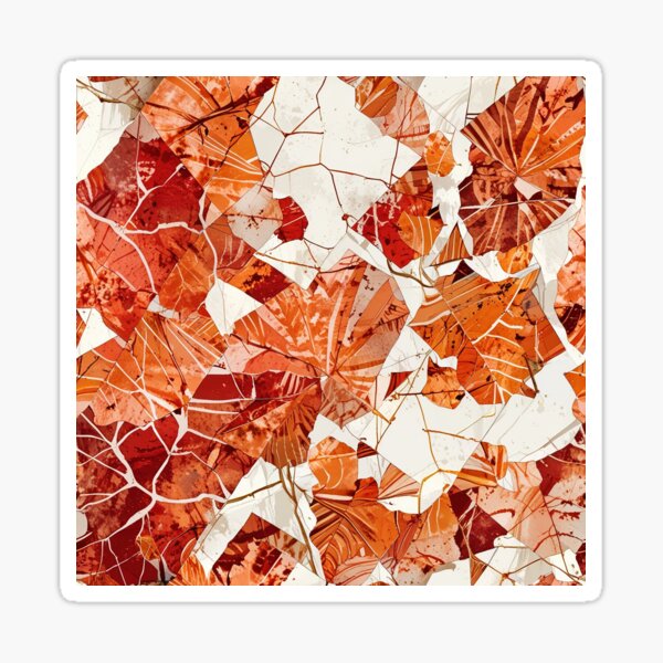 Item preview, Cracked Marble Fragments, Geometric Abstractions, Red and Orange Tones designed and sold by CoolPixels.
