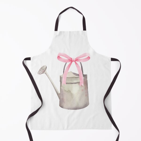 Item preview, Watering Can with Pink Bow – Coquette Cottagecore Garden Watercolor Design designed and sold by DivinePassion.