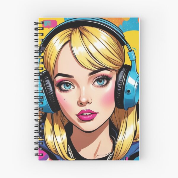 Item preview, Vibrant Girl with Headphones – Pop Art Anime Vibes designed and sold by MainChar-Vibes.