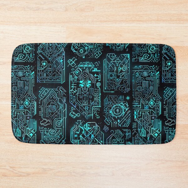 Item preview, Abstract futuristic digital motifs, blending ancient scripts designed and sold by CoolPixels.